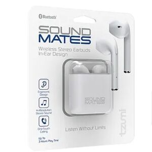 Tzumi Sound Mates Wireless Wireless in-ear Earbuds with Protective Charging Case